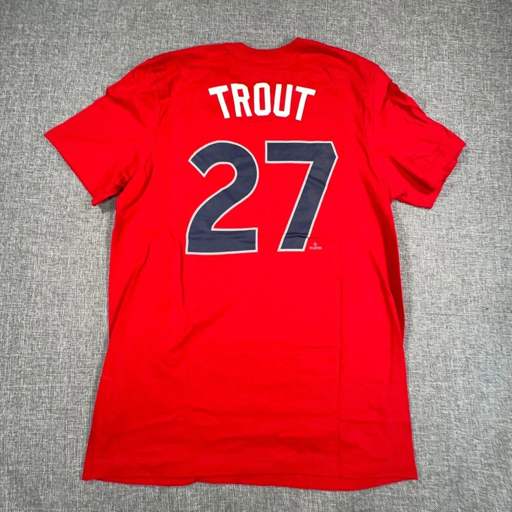 Nike Mike Trout Los Angeles Angels City Connect Fuse T-Shirt Mens Medium Red NEW